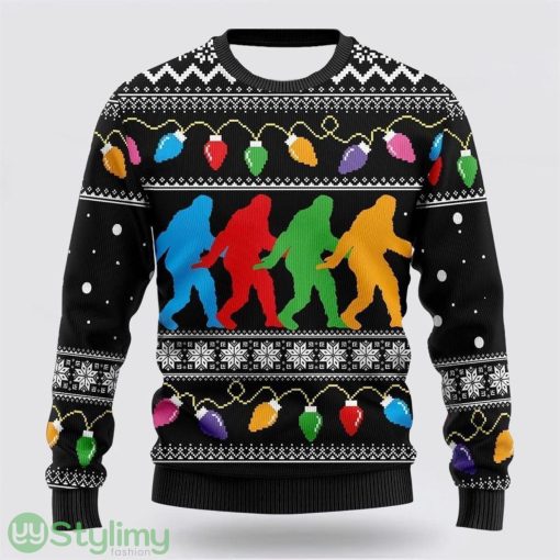 Bigfoot Color Party Ugly Christmas Sweater Best Gift For Christmas Men And Women Gift