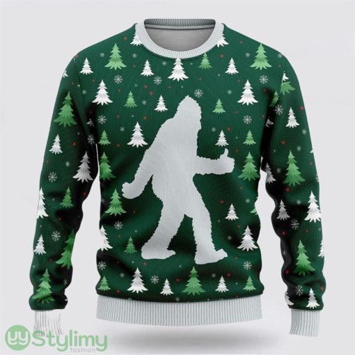 Bigfoot Funny Green Pattern Ugly Christmas Sweater Best Gift For Christmas Men And Women Gift