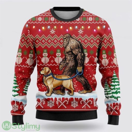Bigfoot Goes To Spend Christmas With Boxes Ugly Christmas Sweater Best Gift For Christmas Men And Women Gift