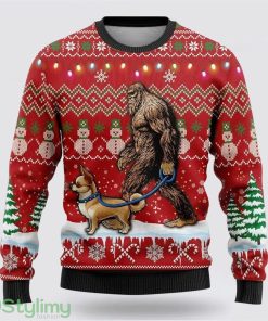 Bigfoot Goes To Spend Christmas With Chihuahua Ugly Christmas Sweater Best Gift For Christmas Men And Women Gift Product Photo 1