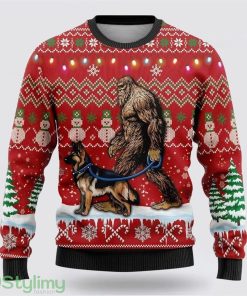 Bigfoot Goes To Spend Christmas With English Bulldog Ugly Christmas Sweater Best Gift For Christmas Men And Women Gift Product Photo 1