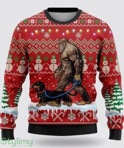Bigfoot Goes To Spend Christmas With Husky Ugly Christmas Sweater Best Gift For Christmas Men And Women Gift Product Photo 1