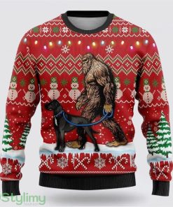 Bigfoot Goes To Spend Christmas With Yorkie Ugly Christmas Sweater Best Gift For Christmas Men And Women Gift Product Photo 1