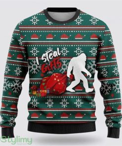Bigfoot I Steal Gifls Ugly Christmas Sweater Best Gift For Christmas Men And Women Gift Product Photo 1