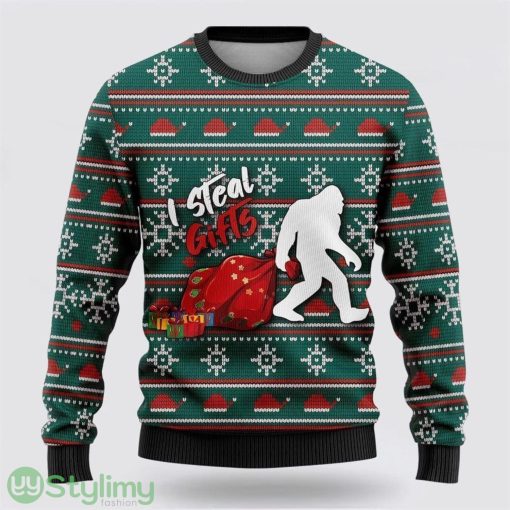 Bigfoot I Steal Gifls Ugly Christmas Sweater Best Gift For Christmas Men And Women Gift