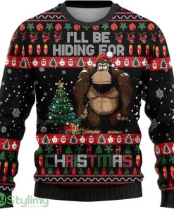 Bigfoot I’ll Be Hiding For Christmas Ugly Christmas Sweater Best Gift For Christmas Men And Women Gift Product Photo 1