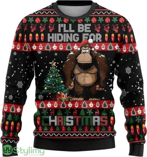 Bigfoot I’ll Be Hiding For Christmas Ugly Christmas Sweater Best Gift For Christmas Men And Women Gift
