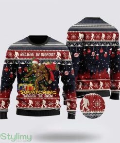 Bigfoot Lover Ugly Christmas Sweater Men & Women Gifts For Bigfoot Lovers Product Photo 1