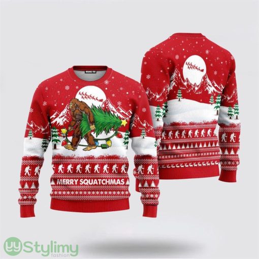Bigfoot Mery Squatchmas Ugly Christmas Sweater For Gifts For Bigfoot Lovers