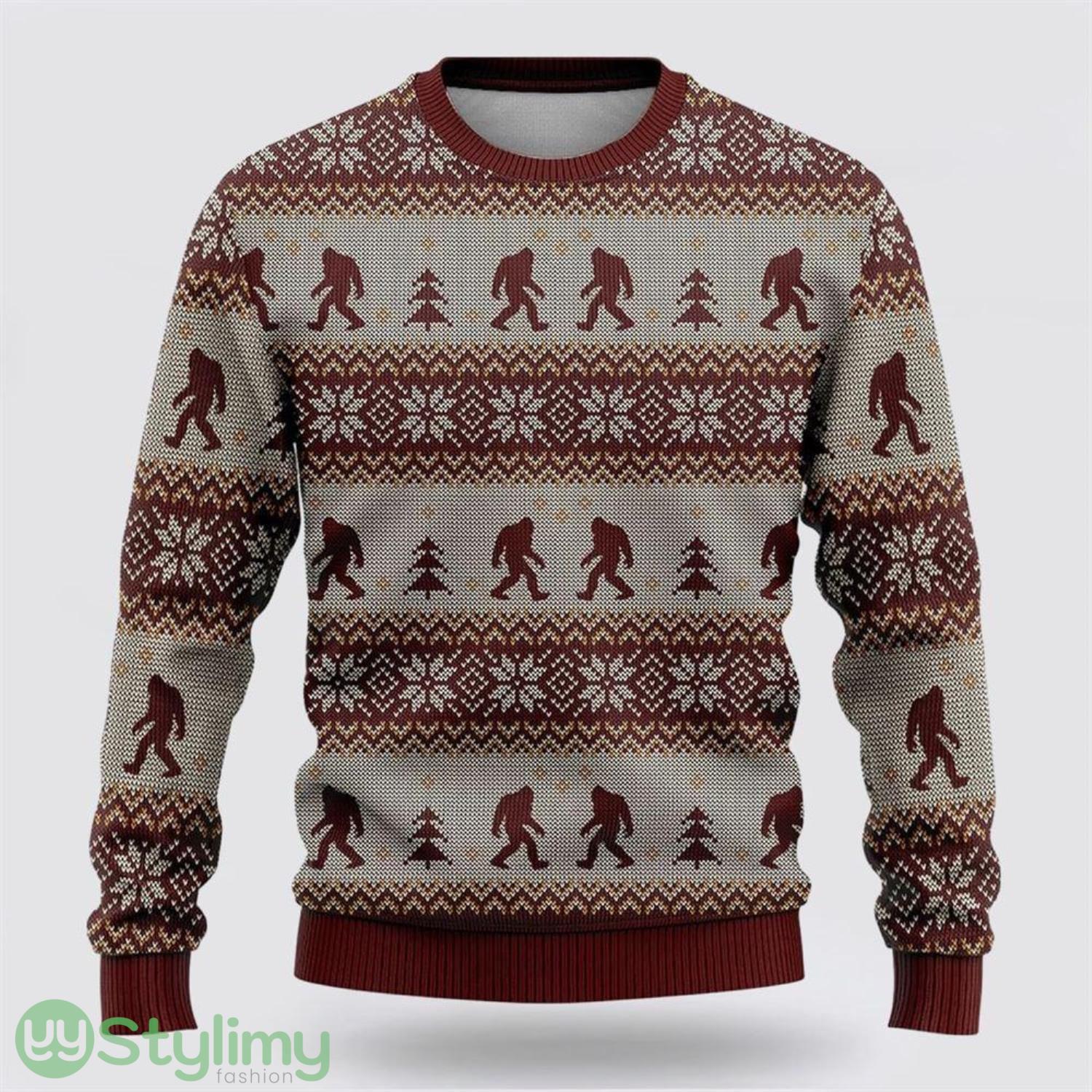 Bigfoot Red And Gray Pattern Ugly Christmas Sweater Best Gift For Christmas Men And Women Gift 3 Bigfoot Red And Gray Pattern Ugly Christmas Sweater Best Gift For Christmas Men And Women Gift Product Photo 1