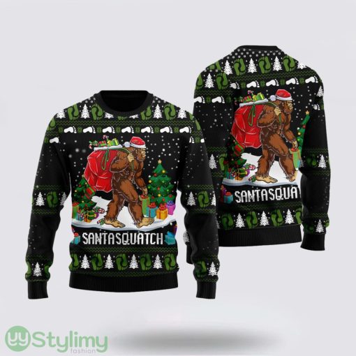Bigfoot Santasquatch Ugly Christmas Sweater Gifts For Bigfoot Believers