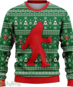 Bigfoot Sasquatch Funny Green Pattern Ugly Christmas Sweater Best Gift For Christmas Men And Women Gift Product Photo 1