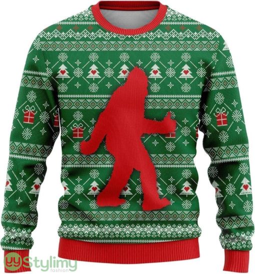 Bigfoot Sasquatch Funny Green Pattern Ugly Christmas Sweater Best Gift For Christmas Men And Women Gift
