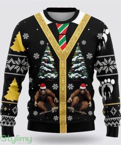 Bigfoot Skateboarding Black Pattern Ugly Christmas Sweater Best Gift For Christmas Men And Women Gift Product Photo 1