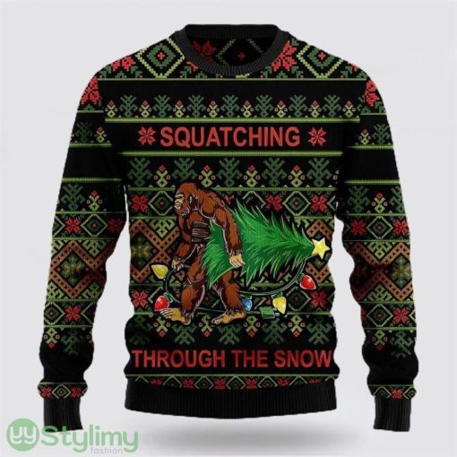 Bigfoot Snow Ugly Christmas Sweater Best Gift For Christmas Men And Women Gift