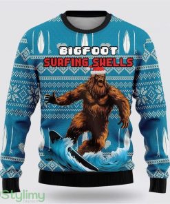 Bigfoot Surfing Swells Ugly Christmas Sweater Best Gift For Christmas Men And Women Gift Product Photo 1