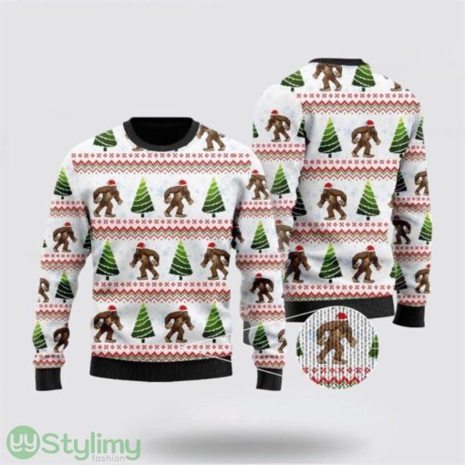Bigfoot Ugly Christmas Sweater Gifts For Bigfoot Believers