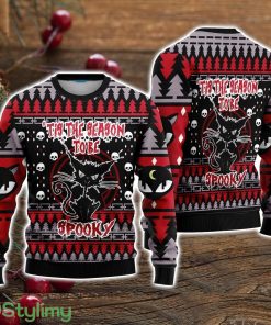 Black Cat Spooky Halloween Ugly Christmas Sweater Christmas Holiday Gift For Men And Women Product Photo 1