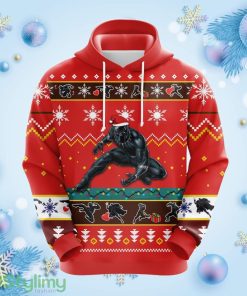 Black Panther Christmas Cute Noel Mc Ugly Hoodie Red 1- Amazing Gift Idea Thanksgiving Gift Product Photo 1