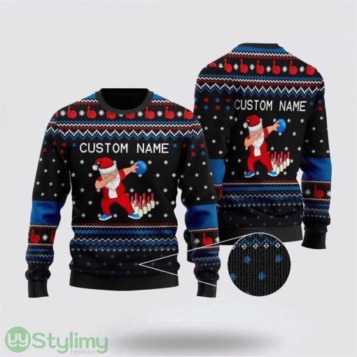 Bowling Image Cool Noel Pattern Ugly Christmas Sweater Christmas Gift For Bowling Enthusiasts