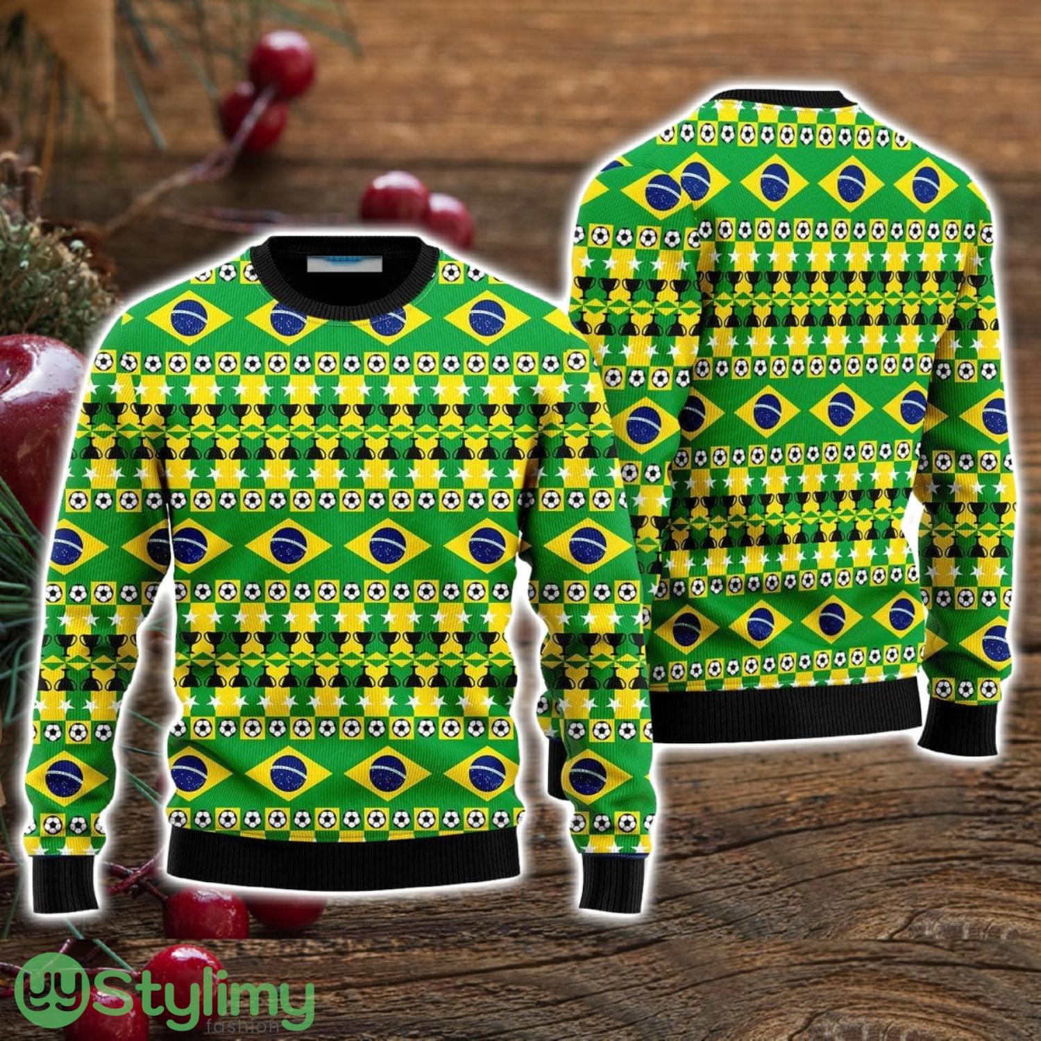 Brazil We Will Be A Champion Football Cup Ugly Christmas Sweater Christmas Holiday Gift For Men And Women 3 Brazil We Will Be A Champion Football Cup Ugly Christmas Sweater Christmas Holiday Gift For Men And Women Product Photo 1