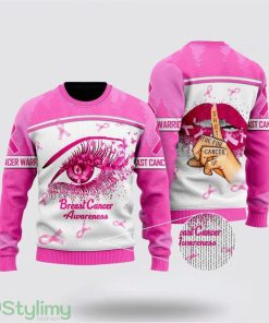 Breast Cancer Awareness Ugly Christmas Sweater Gifts For Survivors Product Photo 1