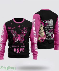 Breast Cancer Warrior Ugly Christmas Sweater Christmas Gifts For Survivors Product Photo 1