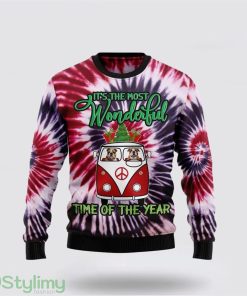 Bulldog Tie Dye Ugly Christmas Sweater Pet Lover Christmas Sweater Holiday Gift Product Photo 1