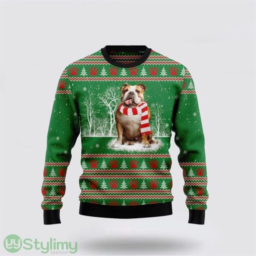 Bulldog True Friend Ugly Christmas Sweater Pet Lover Christmas Sweater Holiday Gift