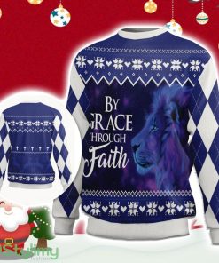 By Grace Through Faith Ephesians 28 Ugly Christmas Sweater Gift Christmas Product Photo 1