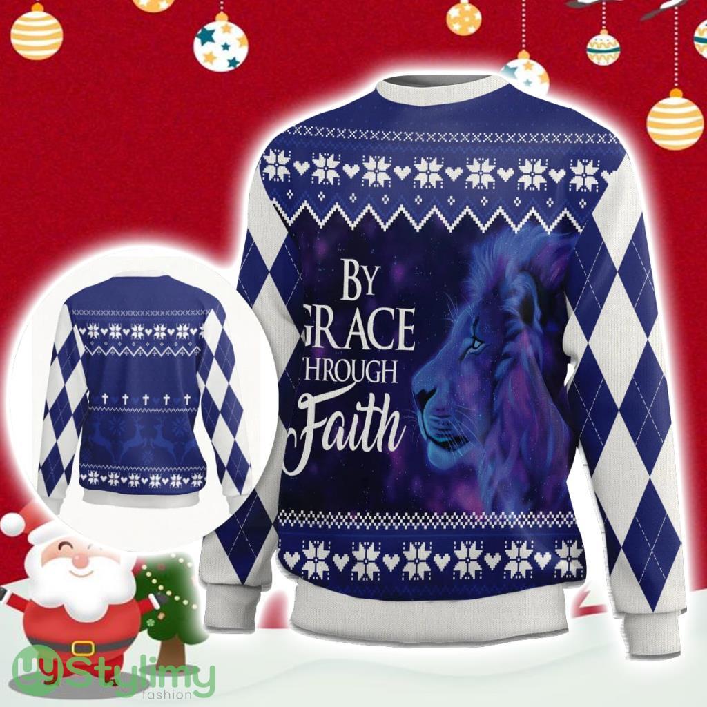 By Grace Through Faith Ephesians 28 Ugly Christmas Sweater Gift Christmas 3 By Grace Through Faith Ephesians 28 Ugly Christmas Sweater Gift Christmas Product Photo 1