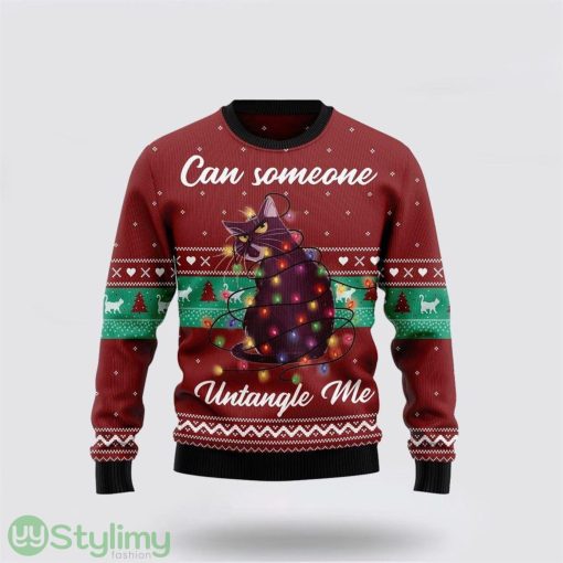 Can Someone Untangle Me Cat Ugly Christmas Sweater Cat Lover Christmas Sweater Holiday Gift