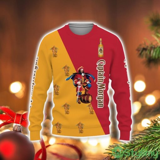 Captain Morgan Whiskey Beers And Whiskey Pattern Logo 3D Sweater Holiday Gift Christmas Gift