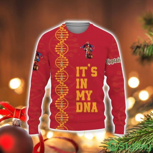 Captain Morgan Whiskey It’s In My DNA 3D Sweater Holiday Gift Christmas Gift