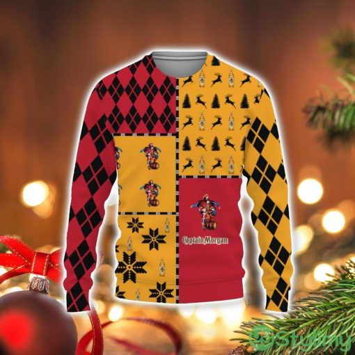 Captain Morgan Whiskey Merry Christmas Whiskey And Beers 3D Sweater Holiday Gift Christmas Gift