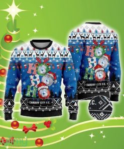 Cardiff City F.C Ho Ho Ho All Over Print Thicken Sweater For Men And Women Gift Christmas - Cardiff City F.C Ho Ho Ho All Over Print Thicken Sweater For Men And Women Gift Christmas