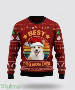 Cardigan Welsh Corgi Best Dog Mom Ever Ugly Christmas Sweater Dog Lover Christmas Sweater Holiday Gift Product Photo 1