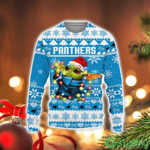 Carolina Panthers Baby Yoda Star Wars Sports Football American Ugly Christmas Sweater