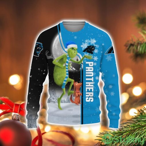 Carolina Panthers Grinch 3D Sweater Holiday Gift Christmas Gift