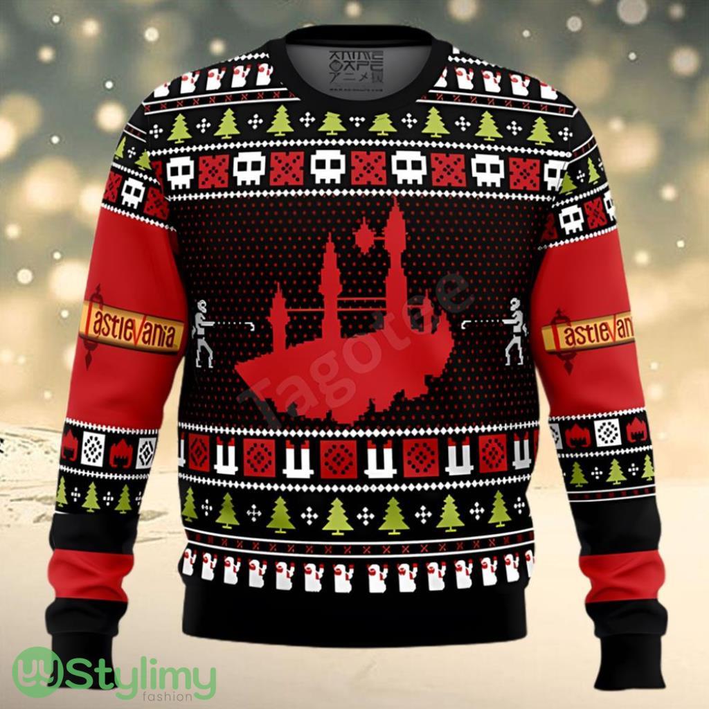 Castlevania Game Screen Ugly Christmas Sweater 3 Castlevania Game Screen Ugly Christmas Sweater Product Photo 1