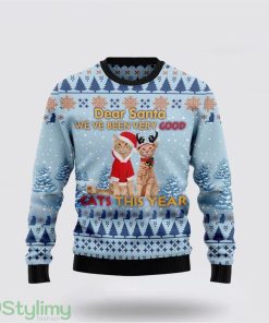 Cat Dear Santa Ugly Christmas Sweater Cat Lover Christmas Sweater Holiday Gift Product Photo 1