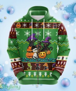 Cat Halloween Cute Noel Mc Ugly Hoodie Zip Blue 1 Amazing Gift Idea Thanksgiving Gift Product Photo 1