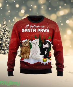 Cat Santa Paws Ugly Christmas Sweater Product Photo 1
