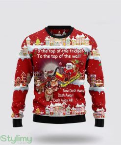 Cat Sleigh Christmas Ugly Christmas Sweater Cat Lover Christmas Sweater Holiday Gift Product Photo 1