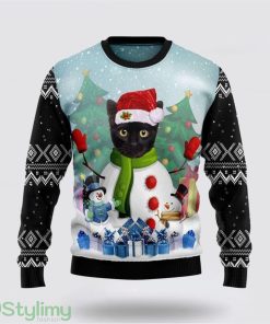 Cat Snowman Ugly Christmas Sweater Cat Lover Christmas Sweater Holiday Gift Product Photo 1
