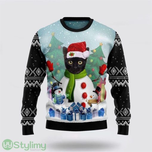 Cat Snowman Ugly Christmas Sweater Cat Lover Christmas Sweater Holiday Gift