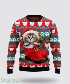 Cat Socks Ugly Christmas Sweater Cat Lover Christmas Sweater Holiday Gift Product Photo 1