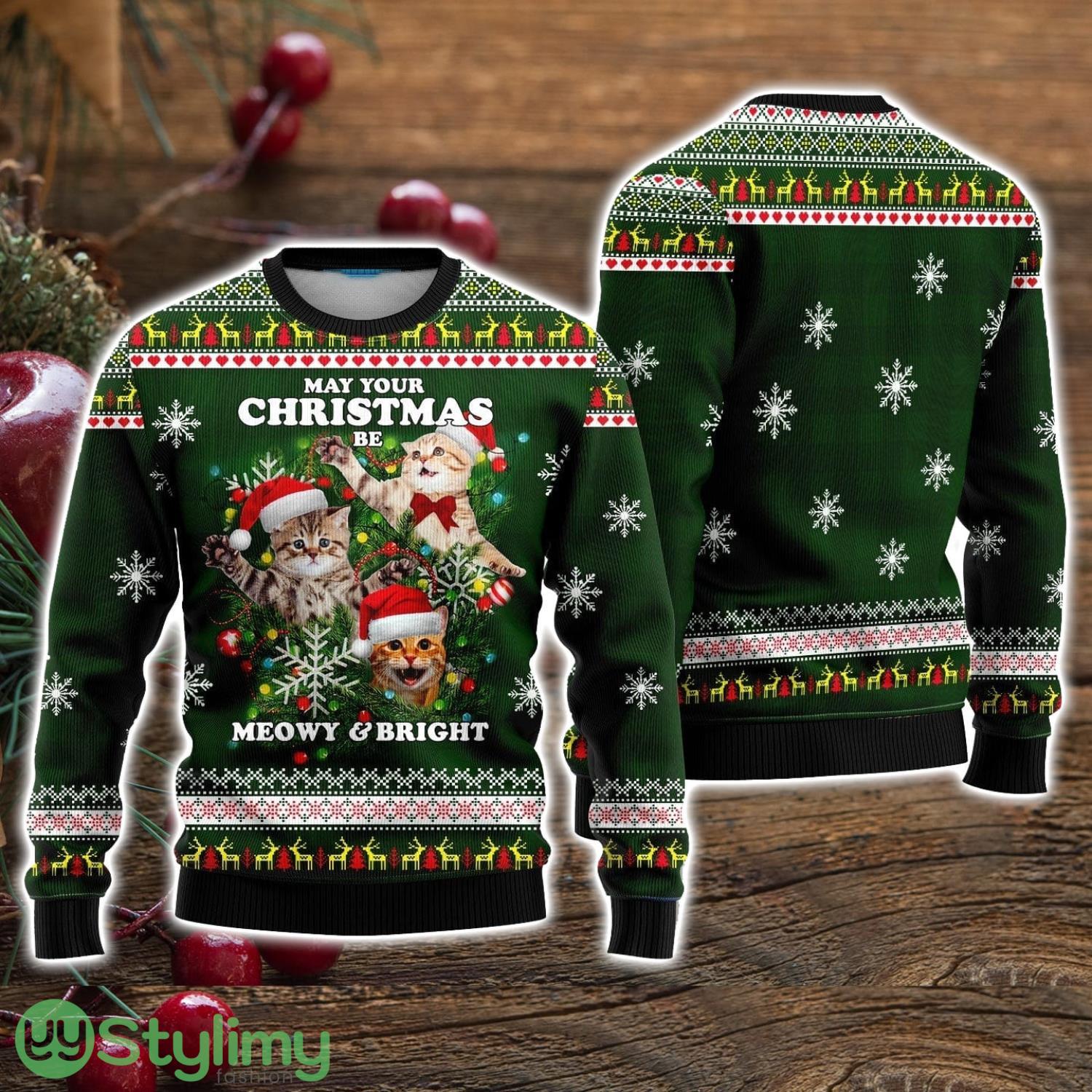 Cat Ugly Christmas Sweater Christmas Holiday Gift For Men And Women 3 Cat Ugly Christmas Sweater Christmas Holiday Gift For Men And Women Product Photo 1
