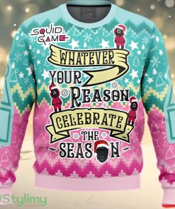 Celebrate the Season Squid Game Ugly Christmas Sweaters Product Photo 1