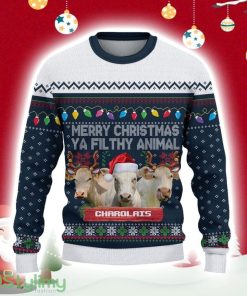 Charolais Blue Ugly Christmas Sweater Gift Christmas Product Photo 1